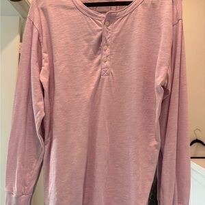 PINK Victoria's Secret Pink Buttoned Polo Long Sleeve Top